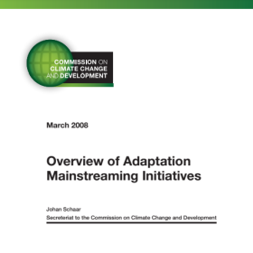 Overview of Adaptation Mainstreaming Initiatives