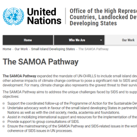 SAMOA Pathway (SIDS Accelerated Modalities of Action Pathway)