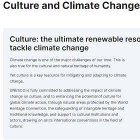 Culture and Climate Change - UNESCO