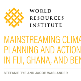 Mainstreaming climate adaptation planning and action into health systems in Fiji, Ghana, and Benin